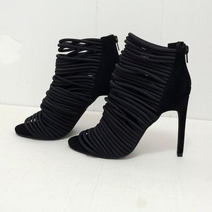 Jeffrey Campbell Black Leather Suede High Heels Stilettos Sz. 6